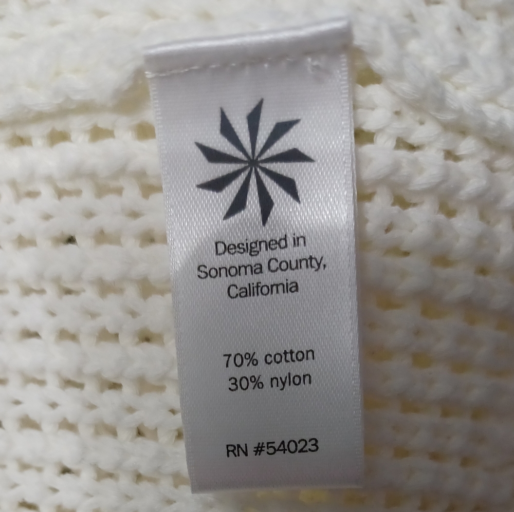 Athleta Crew Neck 3/4 lenght sleeve Sweater Off White Size M - Picture 8 of 9